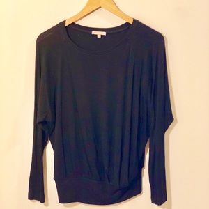 Anthropologie Bordeaux black sweater